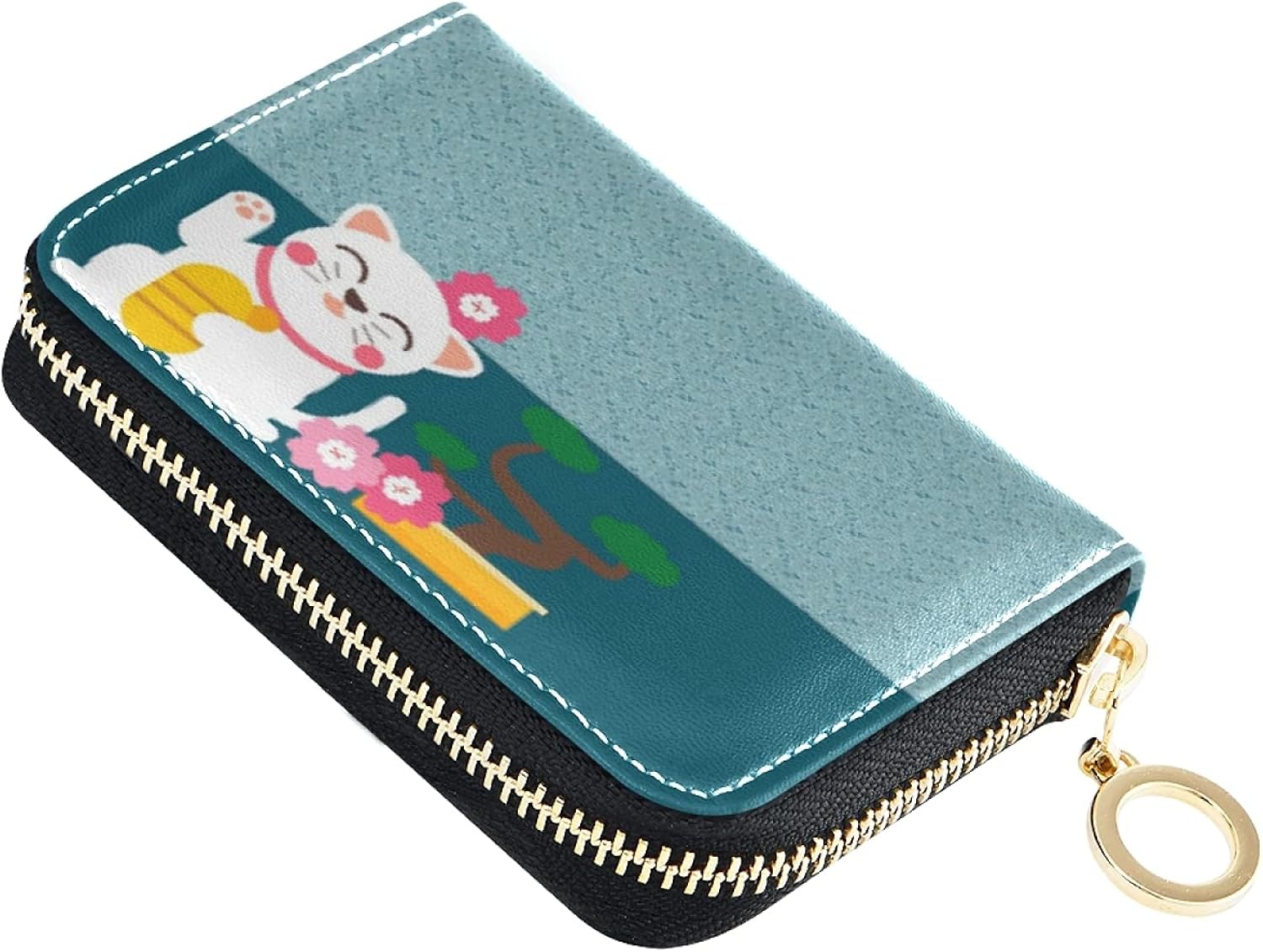 クレジットカードケース カード入れ じゃばら 大容量 スキミング防止 カードホルダー 磁気防止 おすすめ おしゃれ 人気 ミニ財布 レディース 手描き絵 女の子 コンパクト 和風 メンズ 小銭入れ 男の子 招き猫