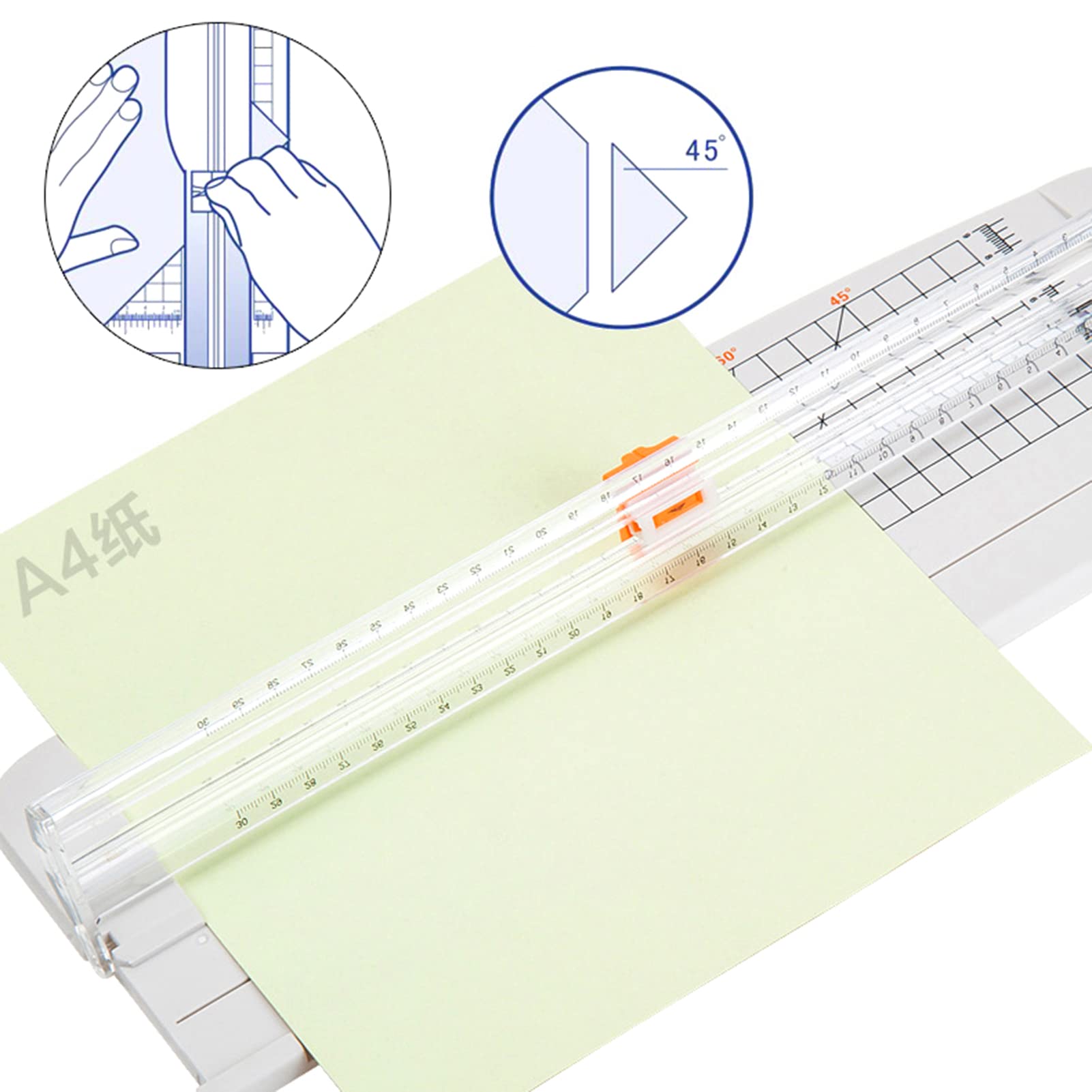 Taglierina Per Carta A4 Taglierina Manuale Di Precisione Per Carta Smart Cut Per Carta Fotografica, Pellicola, Carta Artistica Inceppata, Carta Da Ufficio, Cartone Morbido In Plastica Sottile, Tavolo