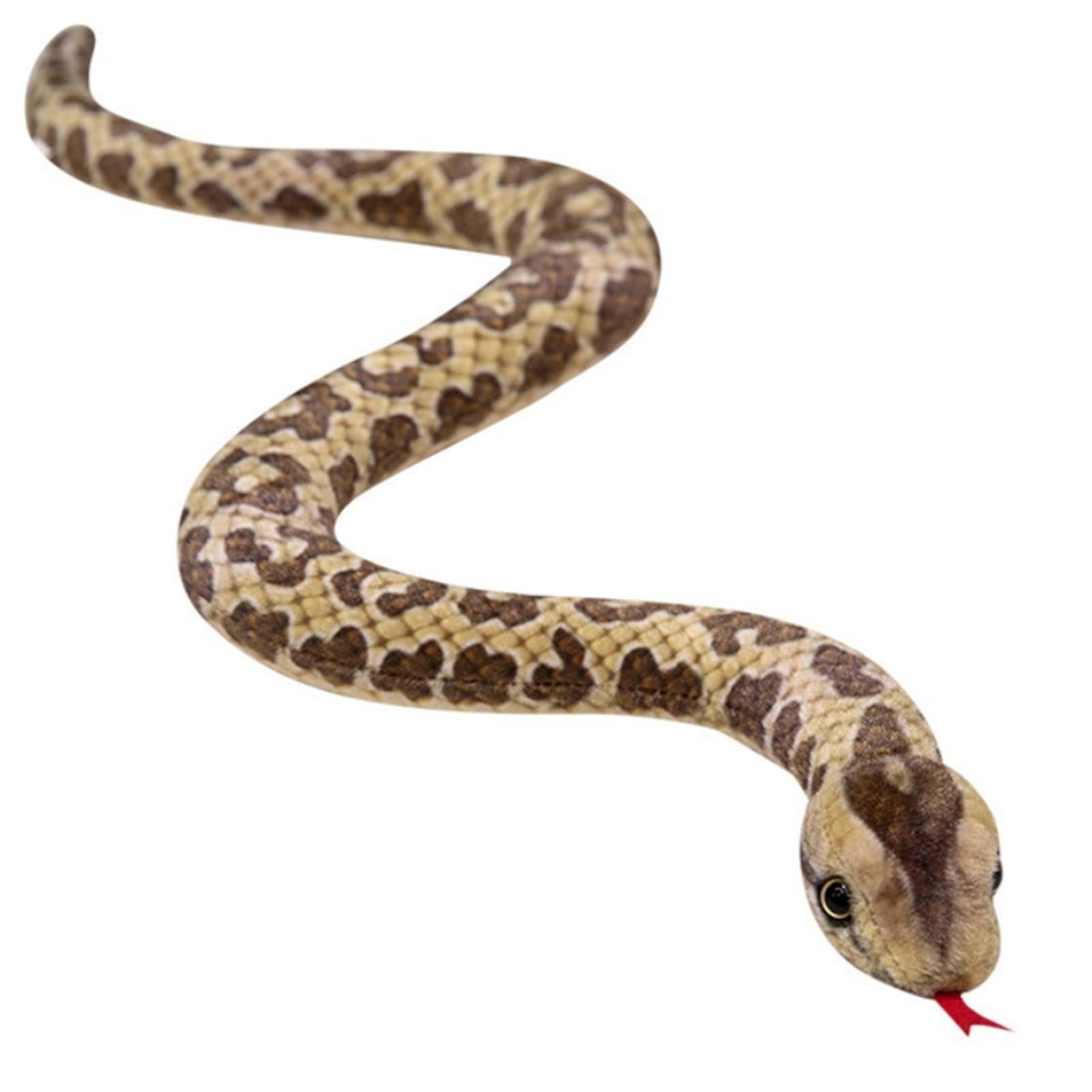 KUKUShining Snakes Plush, Realistic Soft Stuffed Animals Dolls Toys Cute Plushie For Halloween Favors Decoration Prank Props(Dark Brown,50cm/19.8in)