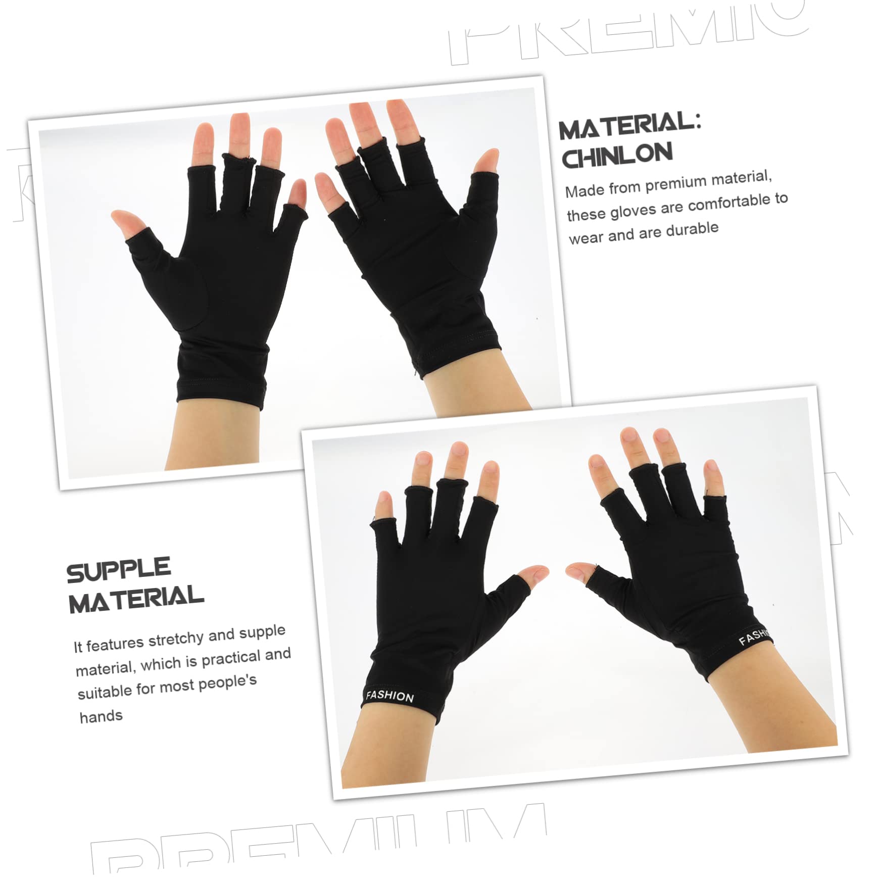 FRCOLOR 4 Pares De Guantes De Manicura Para La Piel - Guante De Uñas Uv Elástico Y Cómodo Para Salón En Casa