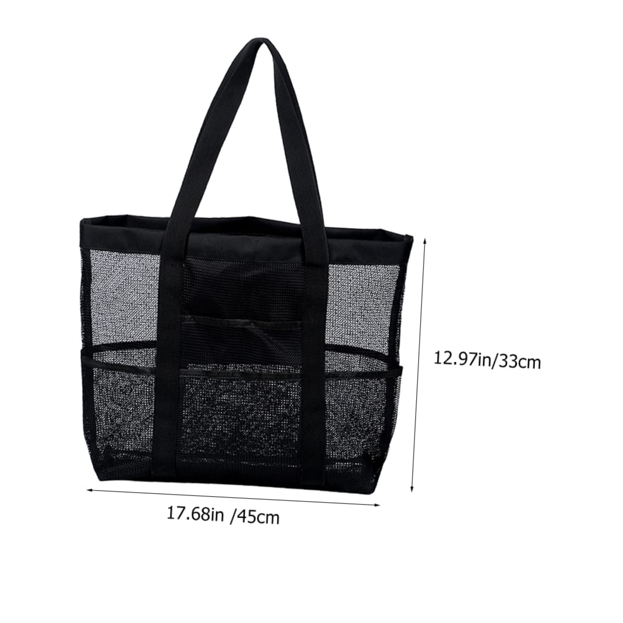 BESPORTBLE Travel Toiletry Bag Mesh Beach Bag for Women Compact Lightweight Hanging Bag 8 Pockets Safe Easy to Carry for Daily Use