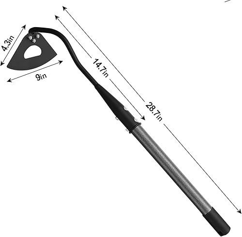 Miniatura 3 de COCONUT Azada hueca con asa, herramienta de jardín de azada de 28 pulgadas resistente, azada de jardinería con hoja duradera para desmalezar el