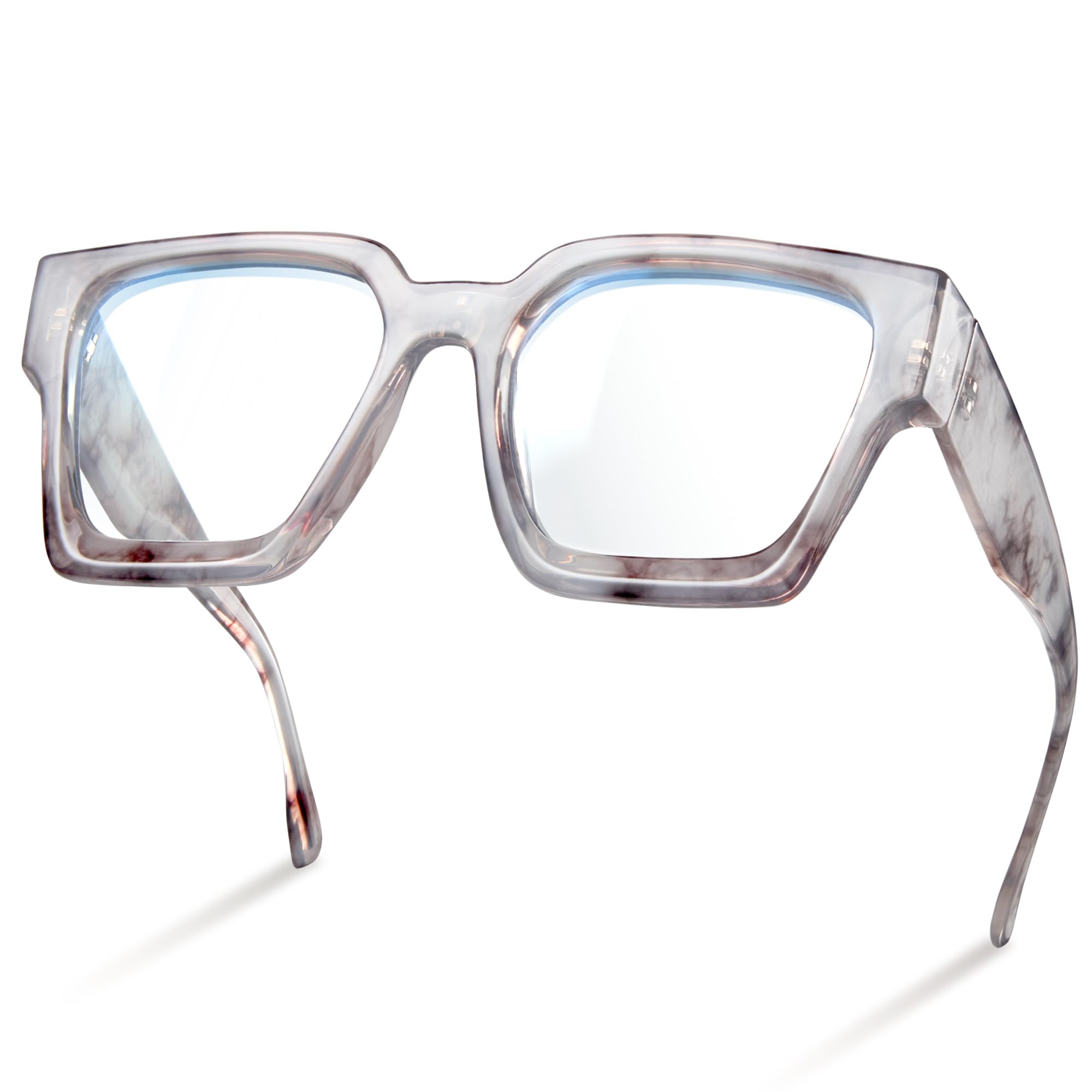 Gaoye livho Übergroße Blaulichtbrille für Damen – Rechteckige Fashion-Brille für den Computer, Schicke Preppy-Fassung – Augenfreundlich & gegen Überanstrengung