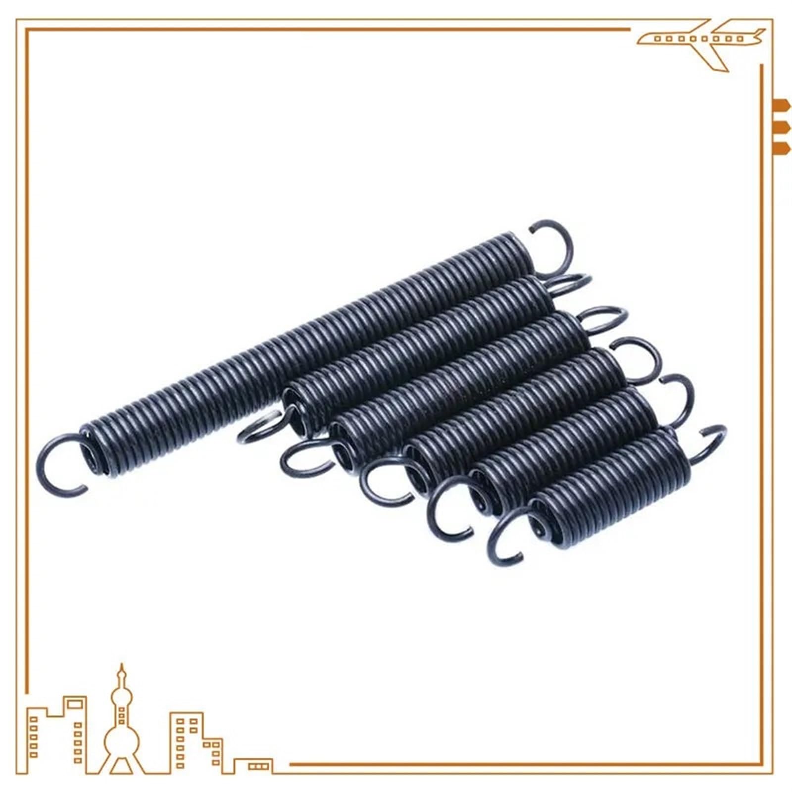Verlängerungsfedern Drahtdurchmesser 2,5 mm Außendurchmesser 20 mm offener Haken S-Haken Zugfedern Rückzugfeder Spiralfeder Zugfeder Geeignet FüR Maschinen(260mm (1Pcs))