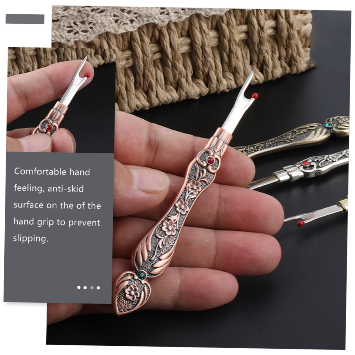 STOBOK 5 Piezas Desgarrador de costuras herramienta de roscado herramientas caseras desgarradores de costura portátiles herramientas de costura manual Accesorios narcisos