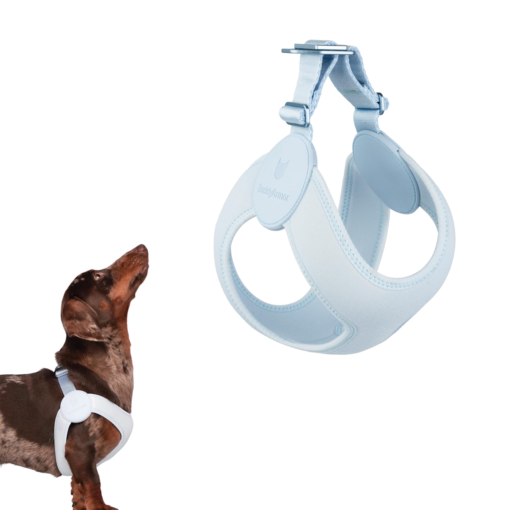 BuddyArmor Ultra Comfortable Dog Harness Adjustable Soft Dog Vest, Alloy Buckle Closure Lightweight Stretchy Puppy Harness Step in for Small Sized