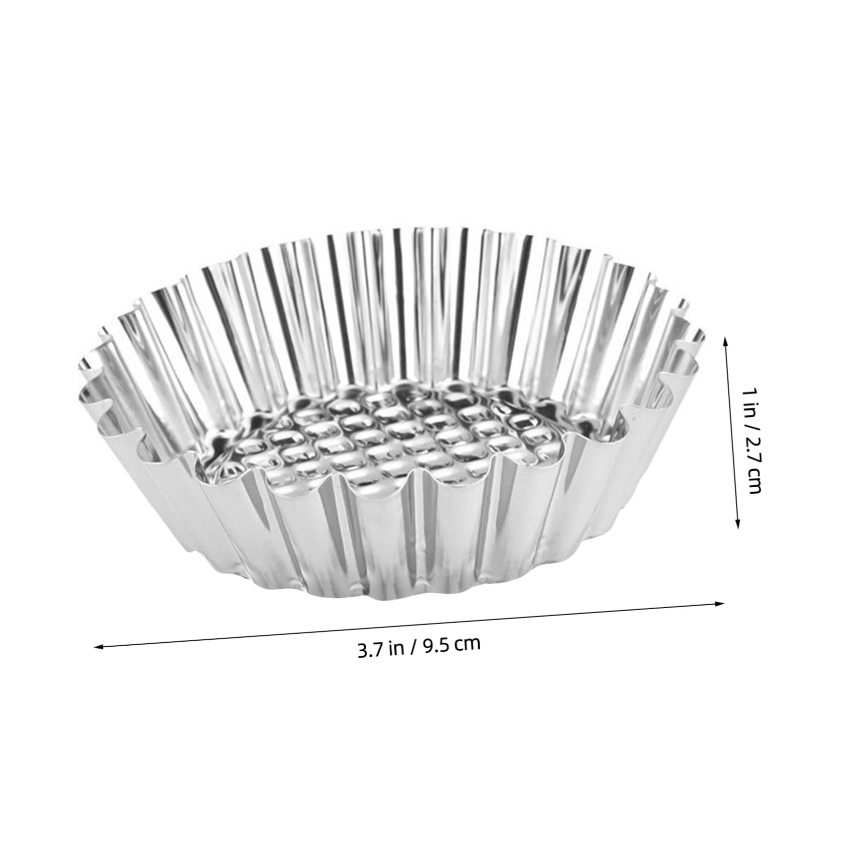 VINTORKY Stainless Steel Egg Tart 16pc Set Non-stick Easy to Bake Clean Tartlet Pans