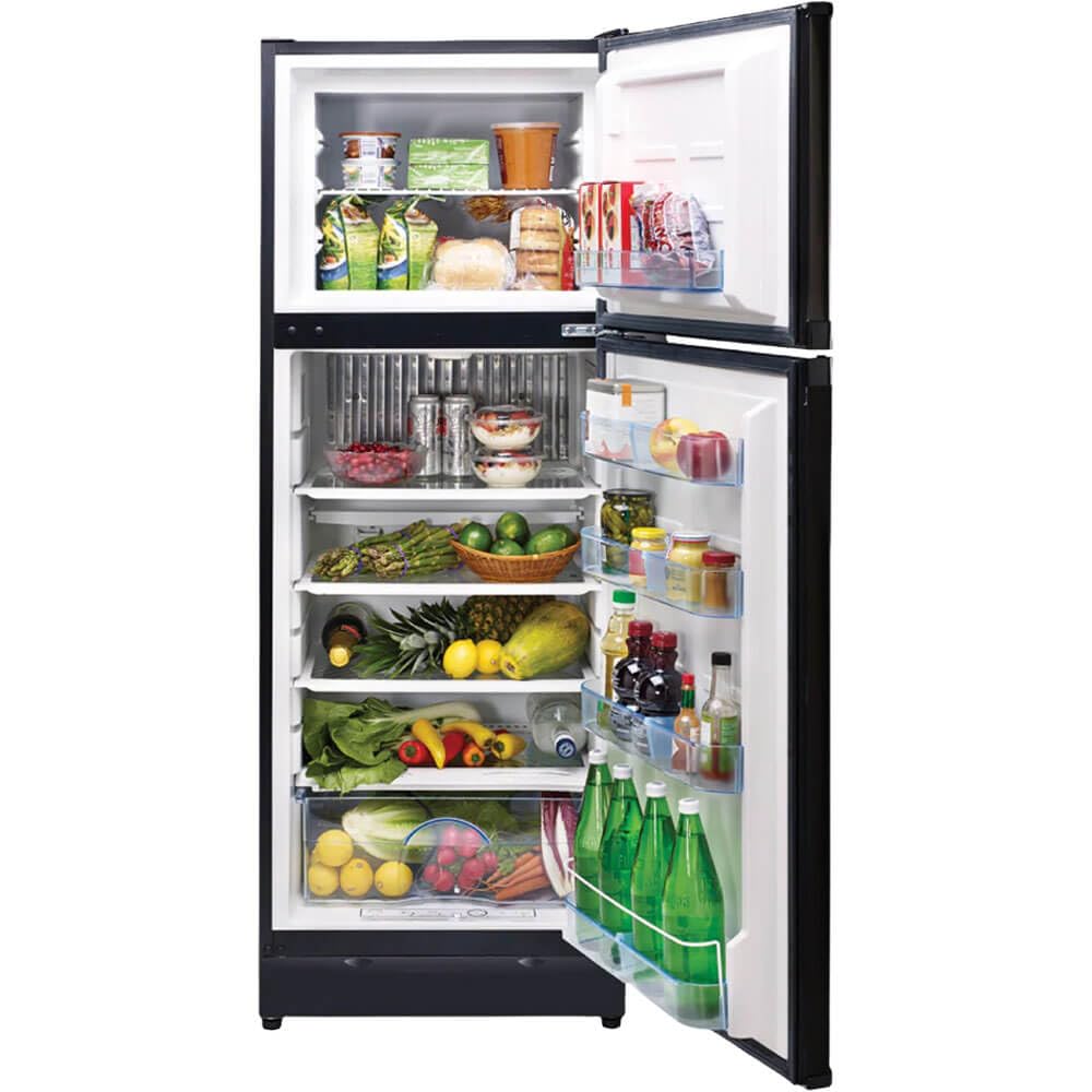Unique Appliances Ugp-10c Sm B Off-Grid 10 Cu. Ft. Propane Top Freezer Refrigerator, Black; Battery-Operated Interior Light; Front-Mounted Controls With Cover; Dual Power on Fridge.com - View 2