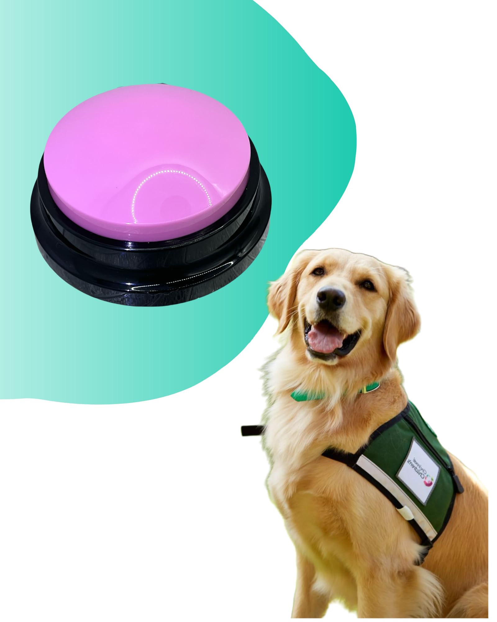 ZUMEHU Dog Talk Buttons Voice Recording Button for Communication and Pet Training 30-Second Record & Playback Talking Button for Study, Office, Family, and Kids (Pink, one)