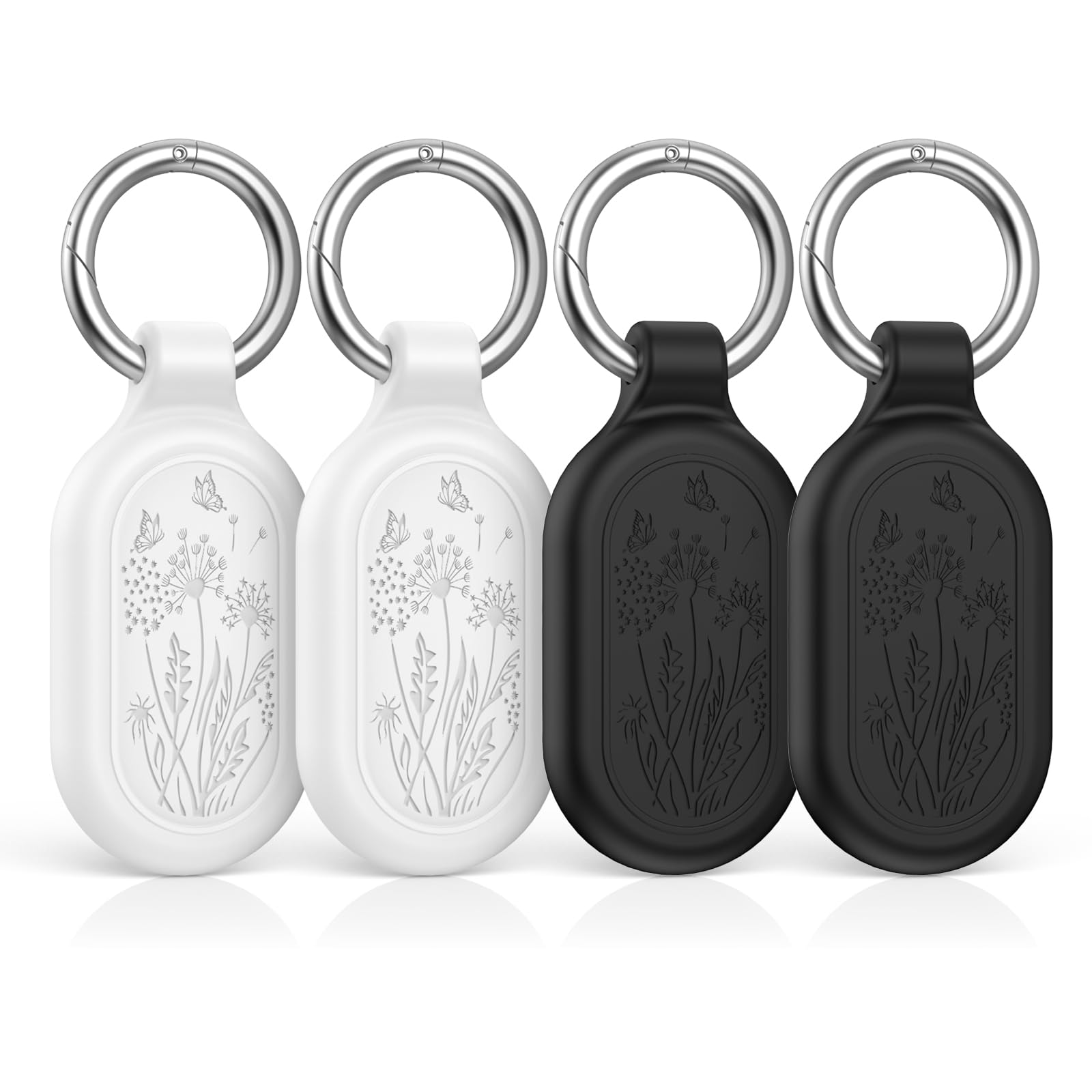 4 Pack for Samsung Galaxy SmartTag2 Case, TUDIOW Waterproof Full Protective Silicone Case Anti-Lost Scratch Resistant Protective Cover for Smart tag2