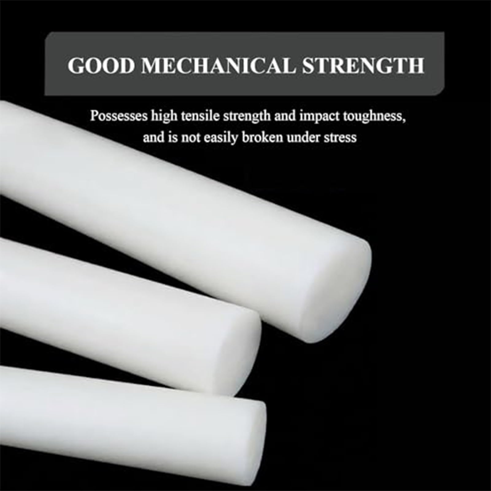 Tige Ronde PA6 Nylon 50-60mm Diam x 300mm L Blanche Haute Résistance Anti-corrosion(Diameter 60mm)