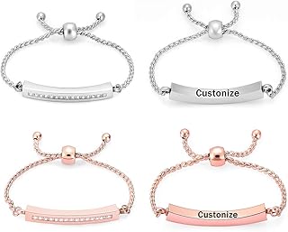 Minicremation Personalized Custom Crystal Cube Cremation Urn Bracelet, Stainless Steel Urn Keepsake Memorial Ashes Holder Bangle, with Free Fill Kit