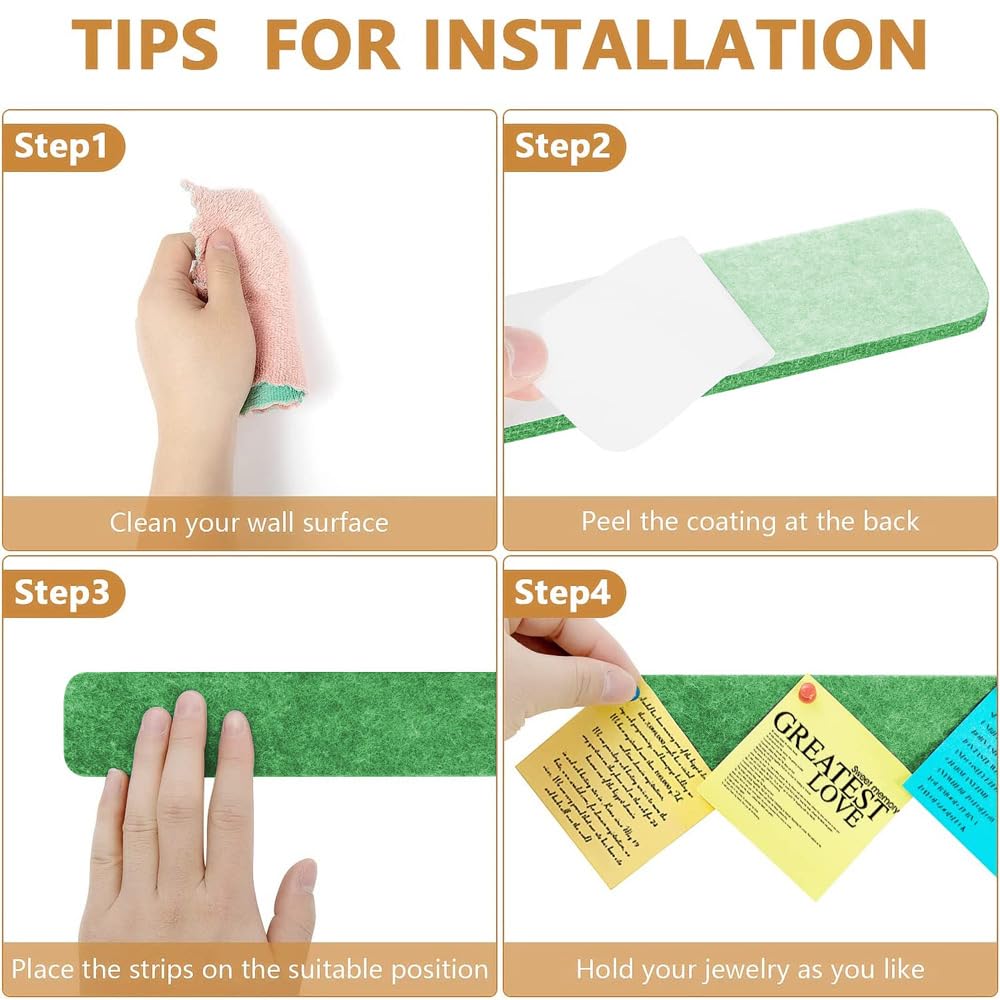 Bacheca Sughero Feltro Autoadesiva - Con Puntine E Note, 10 Pezzi - Foto 12