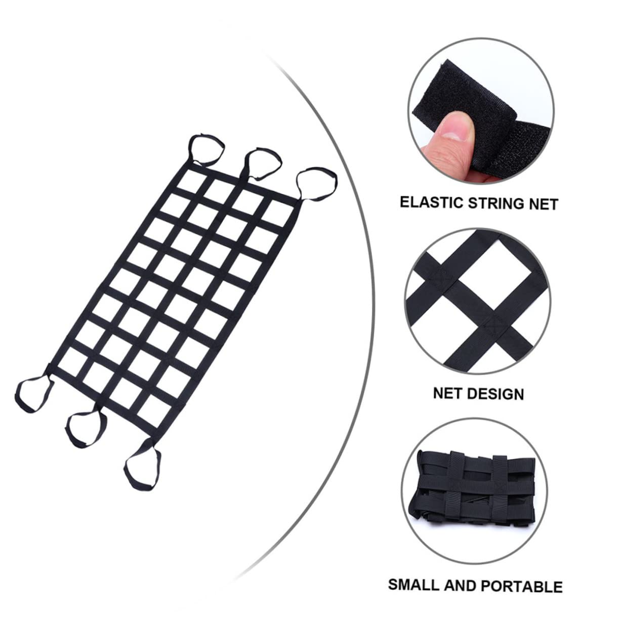 UKCOCO 2pièces Filet De Toit Élastique pour Voiture Filet à Bagages Nylon pour Véhicule