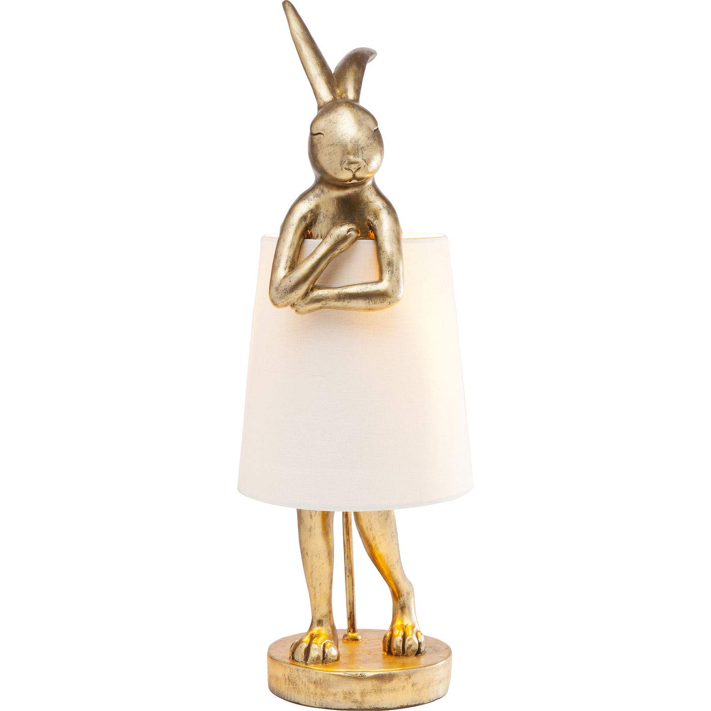 Kare Design lampada da tavolo Animal Rabbit, oro/bianco, 68cm, elegante coniglietto, luce indiretta suffusa, decorazione