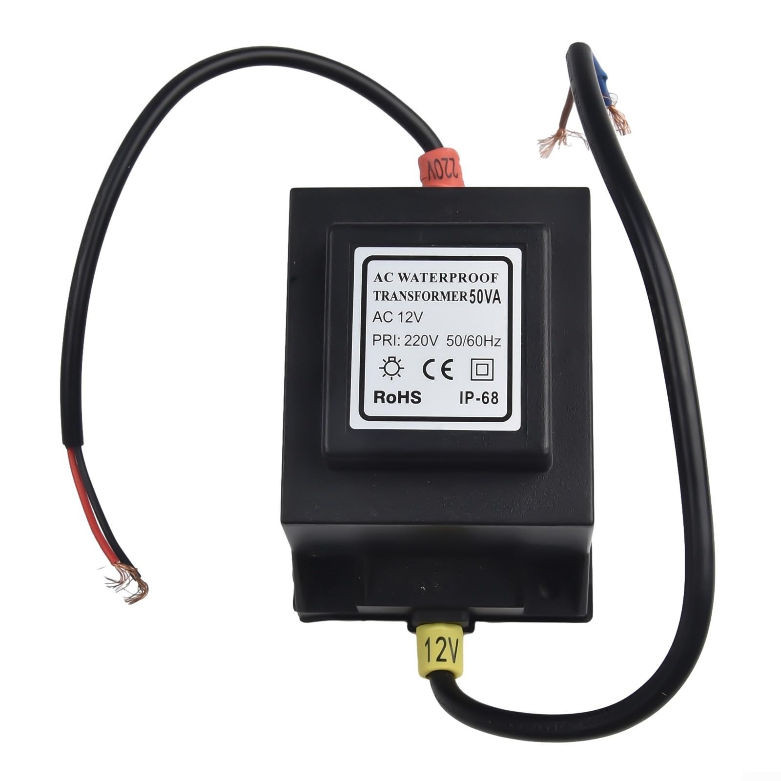 Transformateur LED 12 V Alimentation AC Extérieur Transformateur IP67 pour éclairage souterrain et éclairage extérieur (50 W)