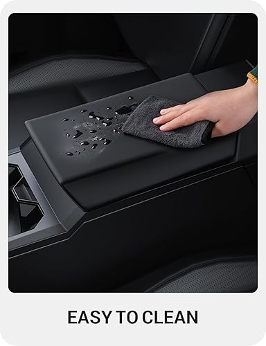 Miniatura 34 de BASENOR Funda para consola central mejorada para Tesla Modelo Y Modelo 3, funda de reposabrazos de TPU antideslizante, accesorios interiores