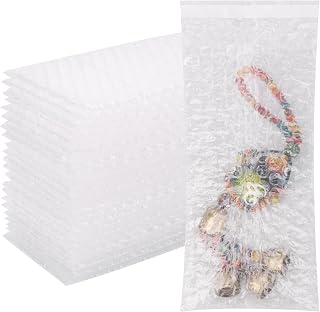 70Pack Self-Seal Bubble Out Bag Pouches 4 x 8 Inch Small Bubble Pouches Bags, Double Walled Bubble Cushioning Bags, Self-Sealing Protective Wrap Cushioning Bags for Shipping, Packing, Moving