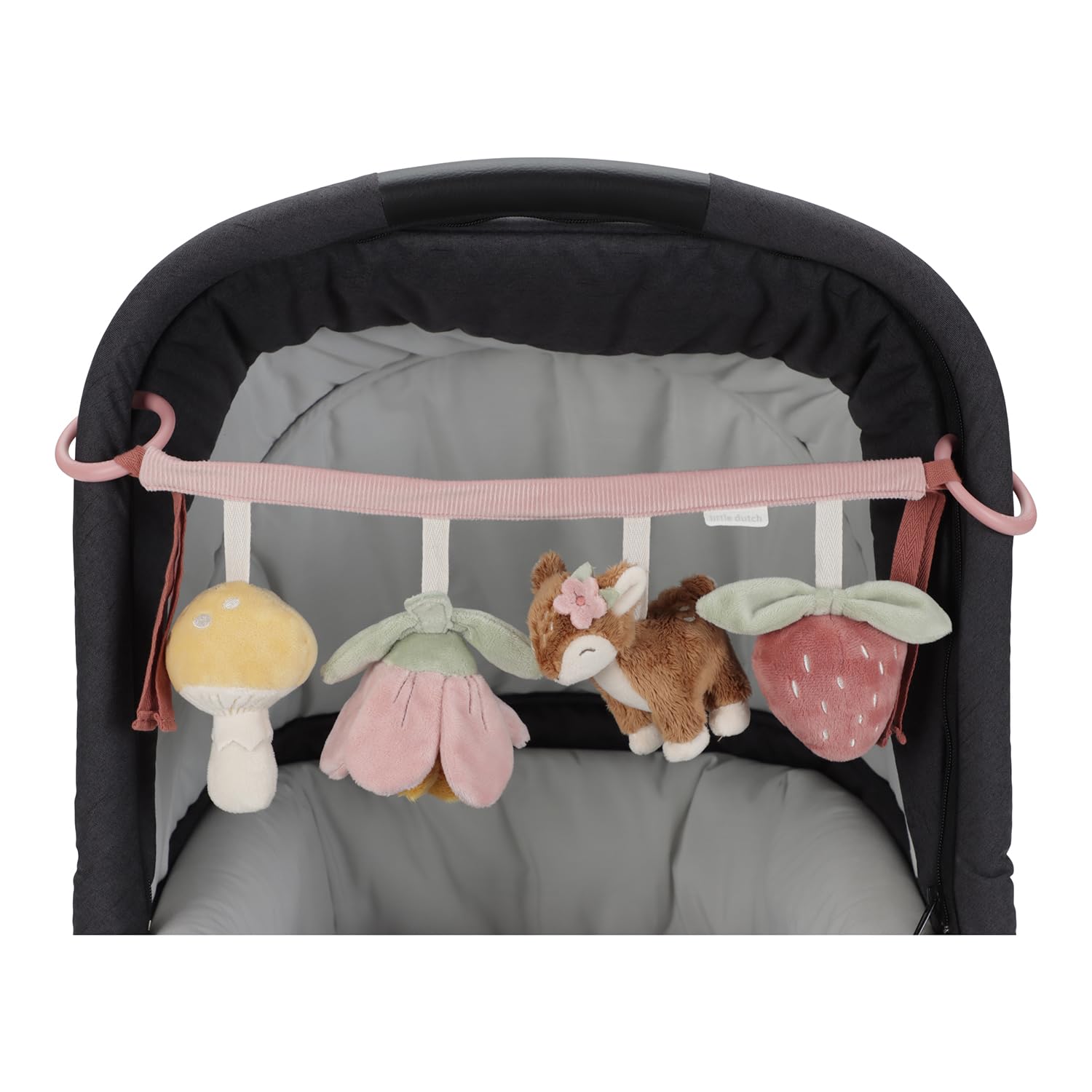 Little Dutch Kinderwagenkette mit Figuren Spielzeug für Baby Reh rosa - Fairy Garden