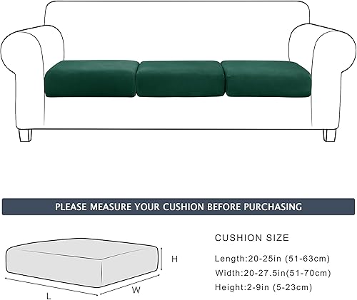Miniatura 7 de Funda de cojín elástica de terciopelo suave, funda de cojín de felpa de terciopelo suave, funda de sofá, protector de muebles con parte inferior
