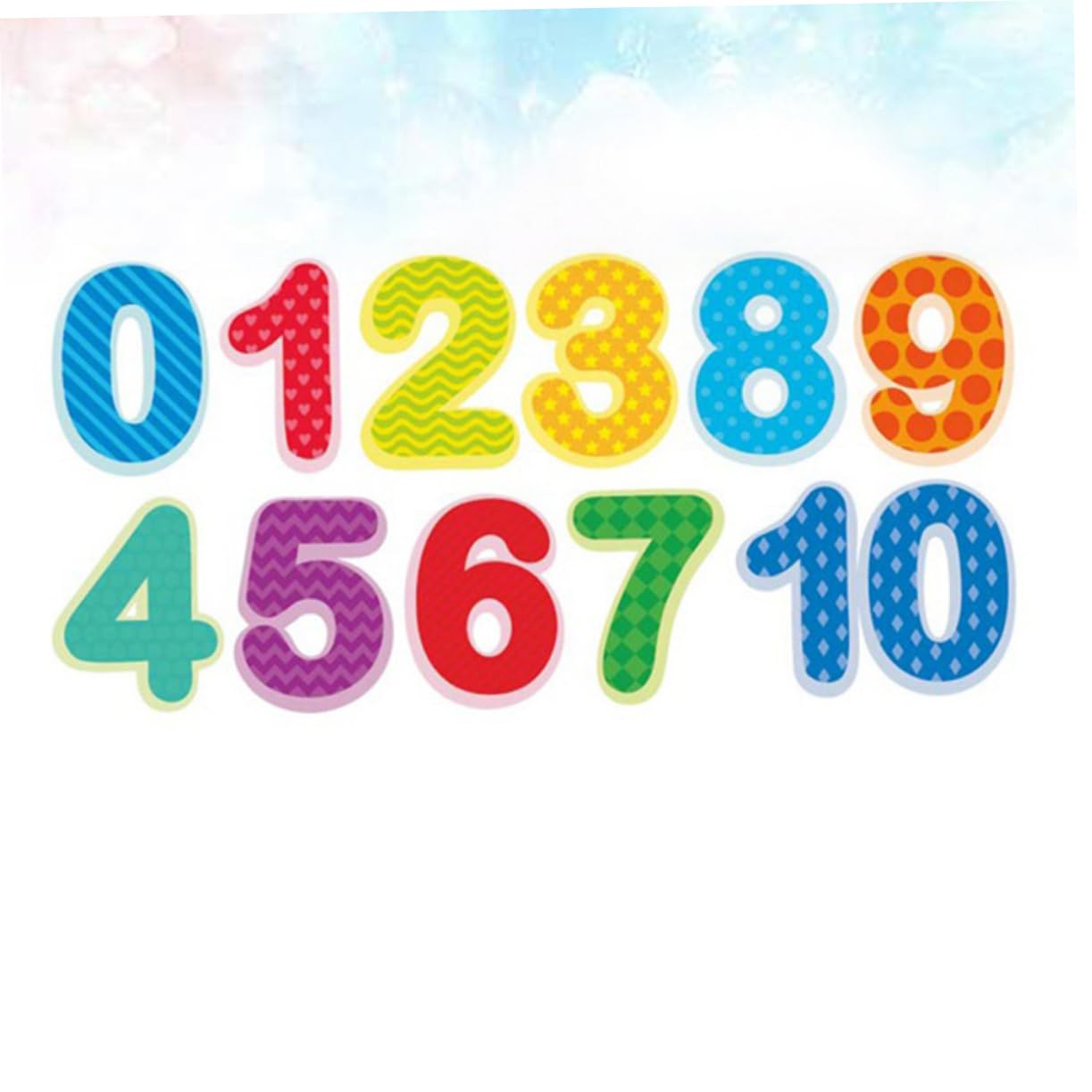TOYANDONA 3piezas Pegatinas De Números Para Pared Decoración Infantil Para Habitaciones De Niño Niña Fácil Aplicación y Adhesión Superficies Lisas Material Ecológico y Seguro Juguete