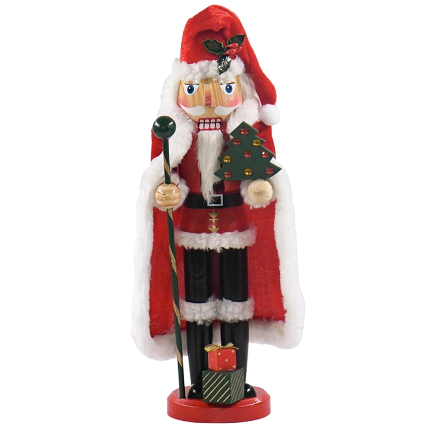 Noisette de Noël cadeau en bois figurine Santa Claus pour les fêtes