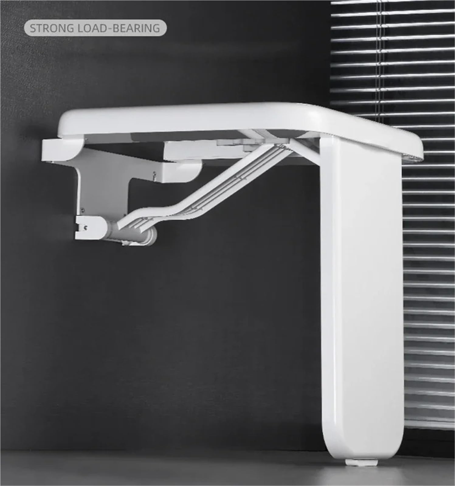 Sedia Doccia A Muro Sedile da doccia pieghevole con montaggio a parete, sedia bagno, spazio, sgabello, carico fino a 220 kg