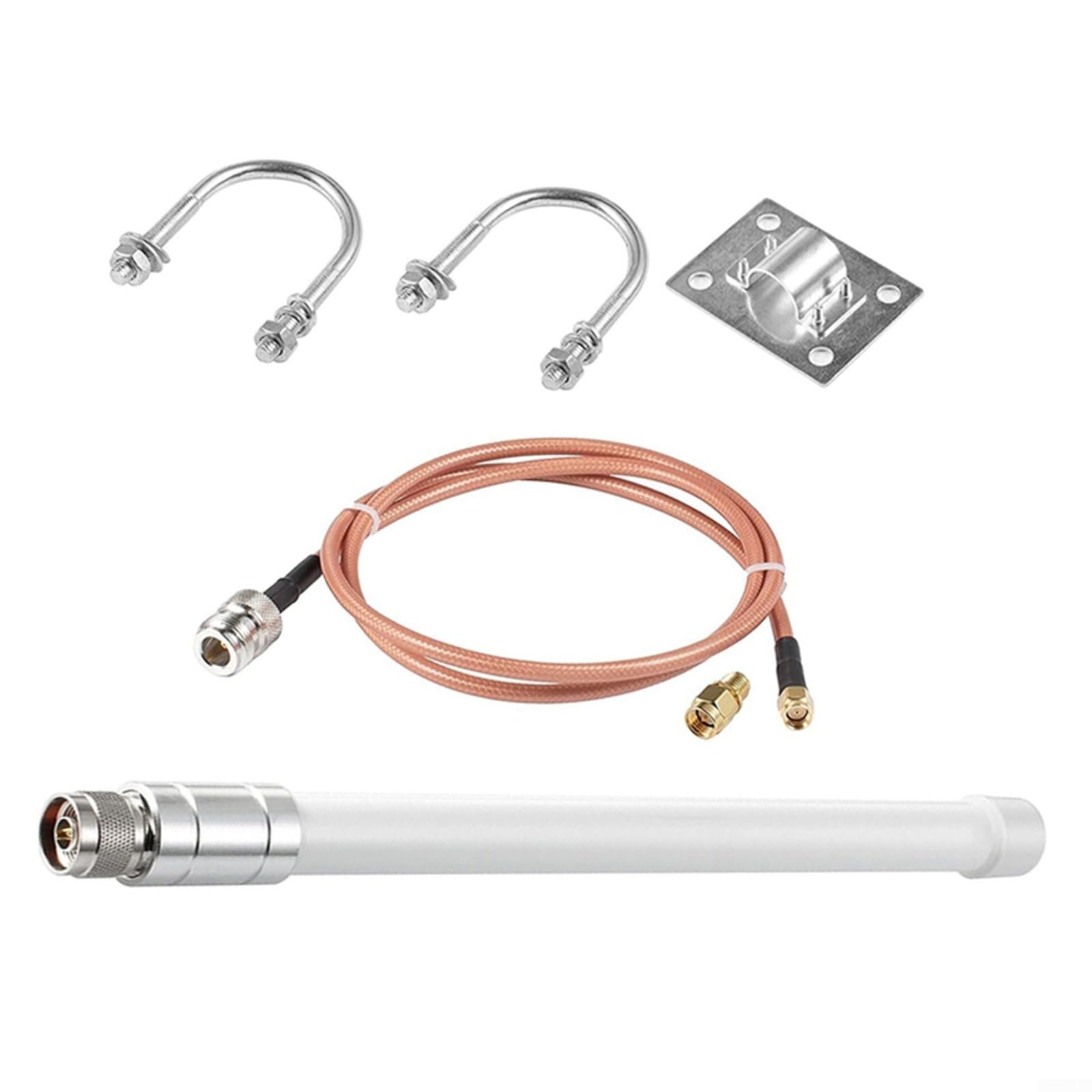 Antena LoRa 915MHz de fibra de vidrio 8 dBi omnidireccional con conector N para Meshtastic