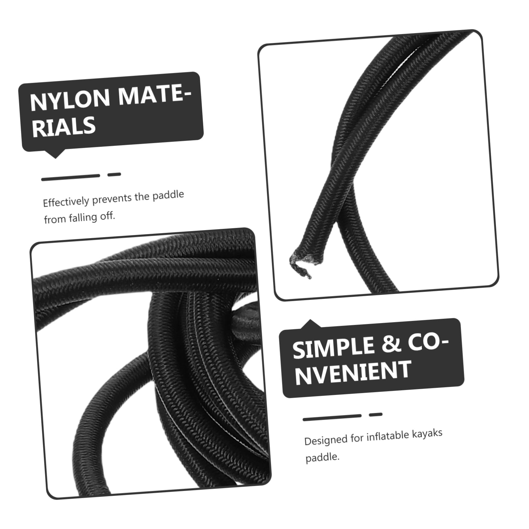 BESPORTBLE Nylon Paddle Fixing Strap Carrying Paddle Leash for Kayak Surfboard Paddleboard