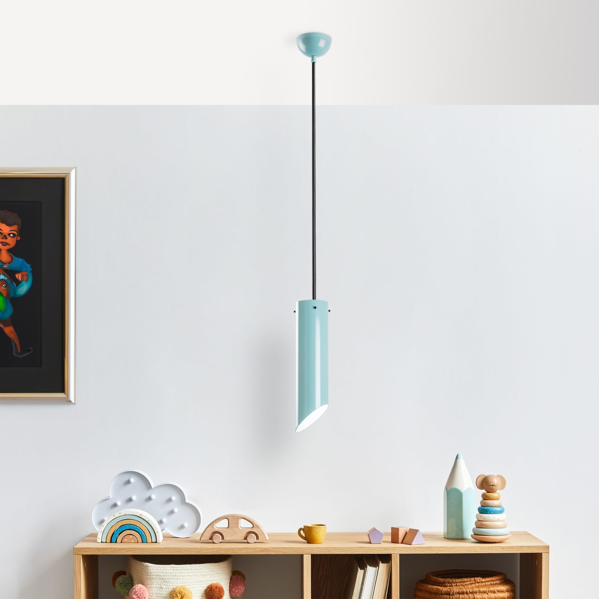 Chandelier moderno de techo regulable en altura 37-114 cm con base de 8cm