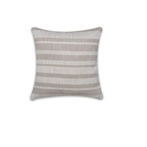 Sehlbach Coussin Rayures, Beige, 45 x 45 cm Coussin, Accent Vif, Multiples Combinaisons possibles, Style Moderne, Housse détachable, Rembourrage Inclus