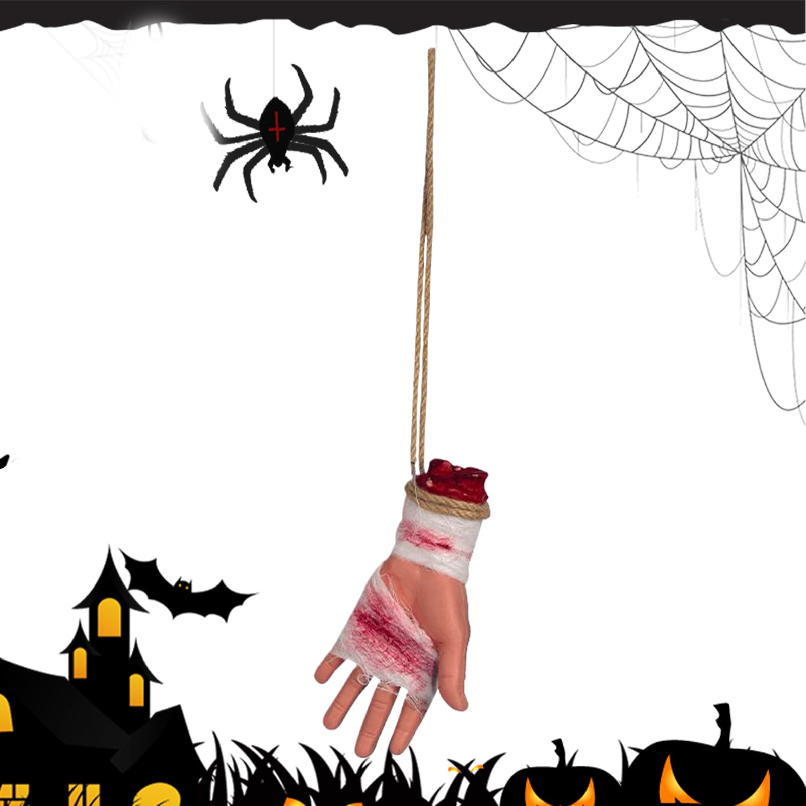 Parties de corps ensanglantées pour éviter une décoration d'Halloween ennuyeuse