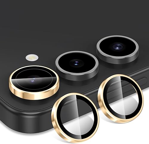 Vista 244 de para Samsung Galaxy Z Flip 7 Protector de Lente de Cámara, Cubierta de Lente de Vidrio Templado con Anillo de Metal Individual, [Fuerte Adhesión] 1