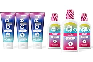 Dragon Dazzle Blue Raspberry Kids Toothpaste & Kids Mouthwash with Unicorn Bubble Gum Flavor