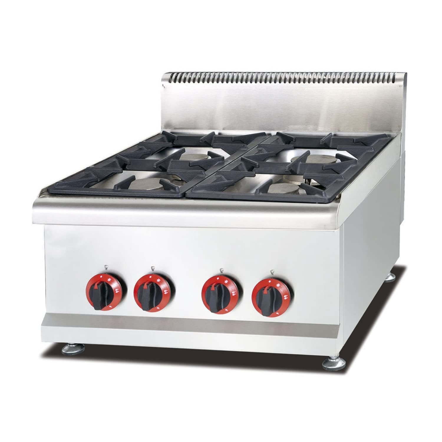 Ristoattrezzature Cucina 4 Fuochi a Gas Professionale - Da Banco Appoggio - 60x65x48cm