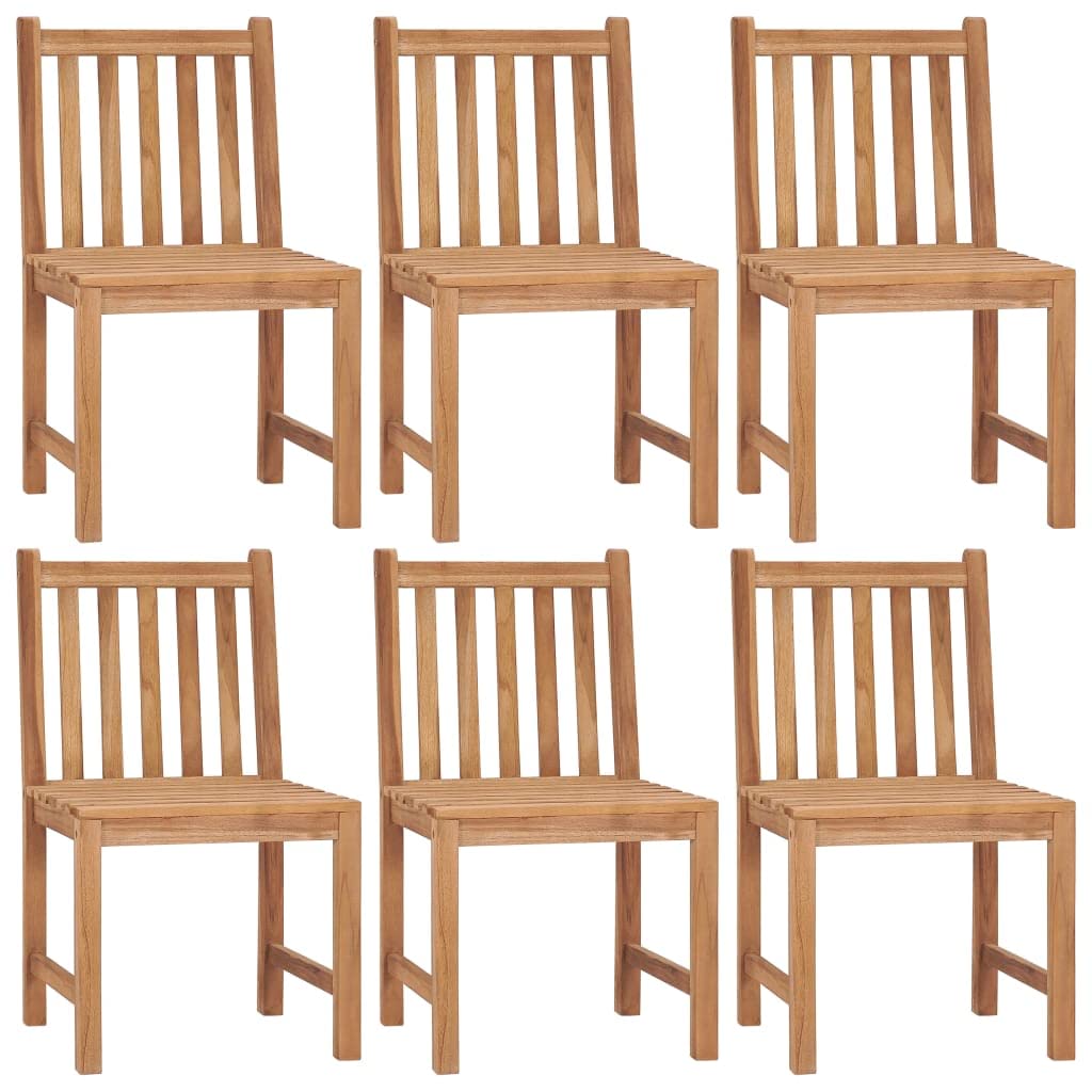 Generico Sedie da Giardino 6 pz con Cuscini in Legno Massello di Teak,Mobili da Giardino,Mobili e sedie da Giardino,Sedie da giardino-3073140