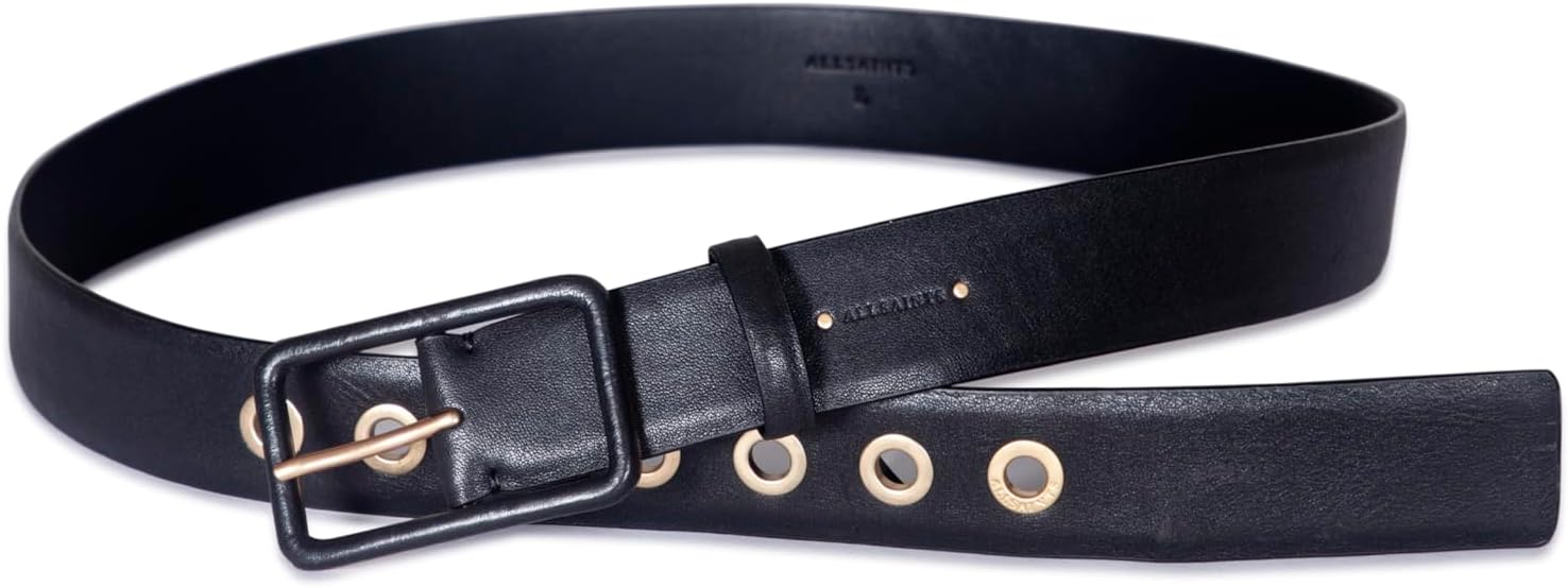 AllSaints Women's 35mm Wrapped Buckle Leather Belt