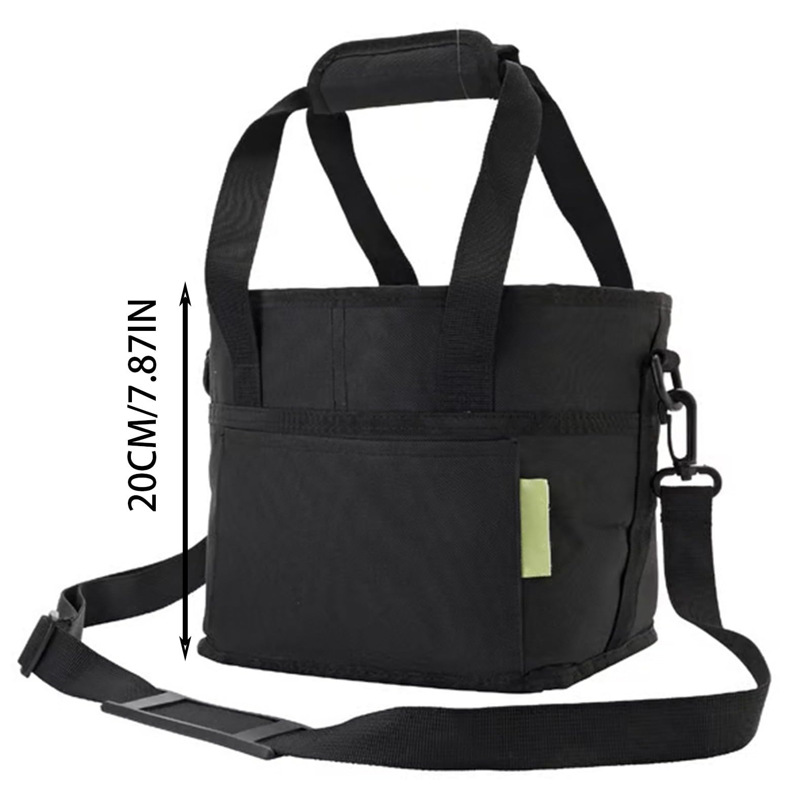 Family Size 4 Compartment Drink Bag, Multiple Tumbler Carrier Caddy with Adjustable Strap, Insulated Drink Bottle Carriers for Hiking Sports Family Outings (Black) - 4