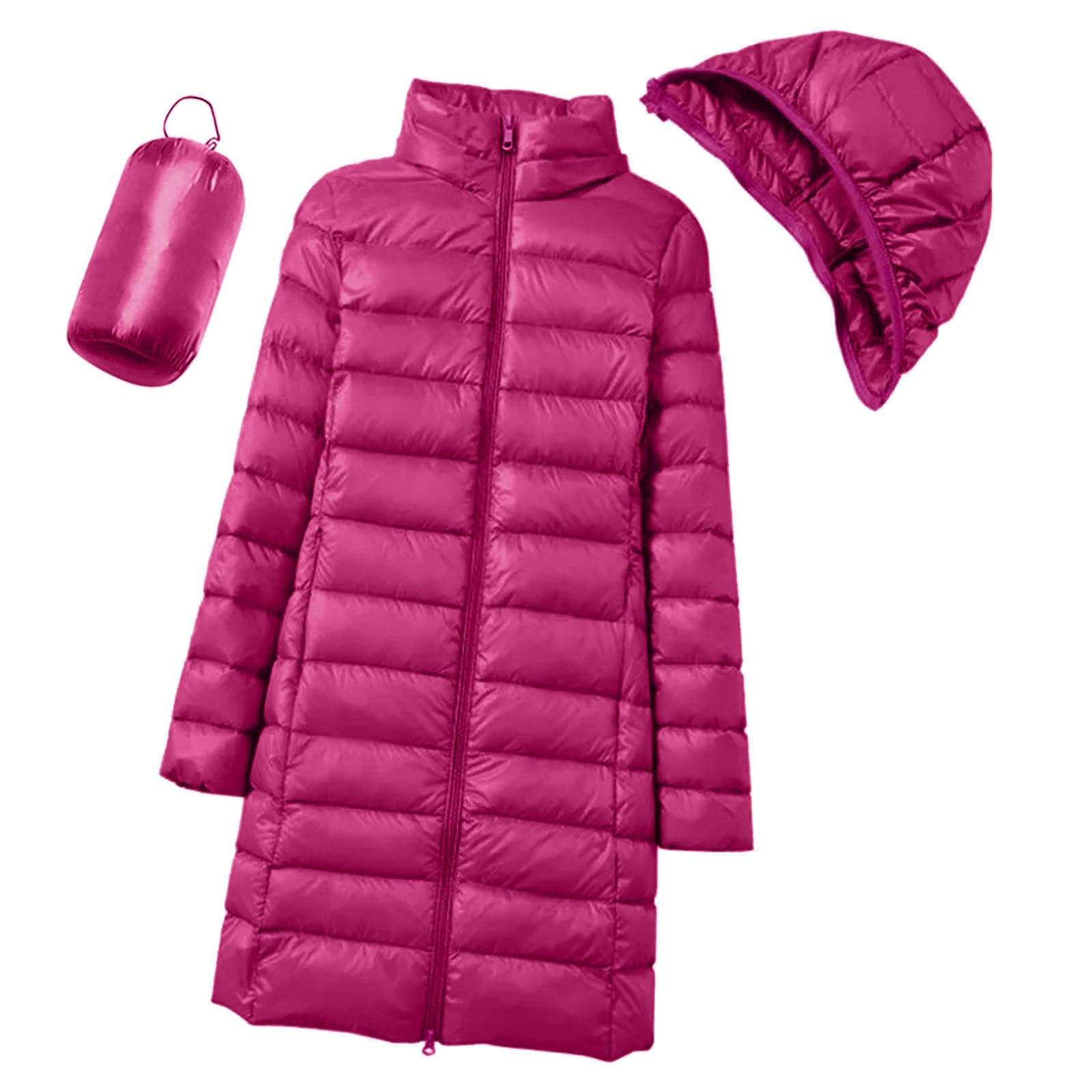 Veste de ski pour femme 36 sans capuche, manteau d'hiver coupe-vent avec isolation recyclée, manteau d'hiver mince avec long manteau en duvet de canard blanc chaud, vêtements d'extérieur veste d'hiver