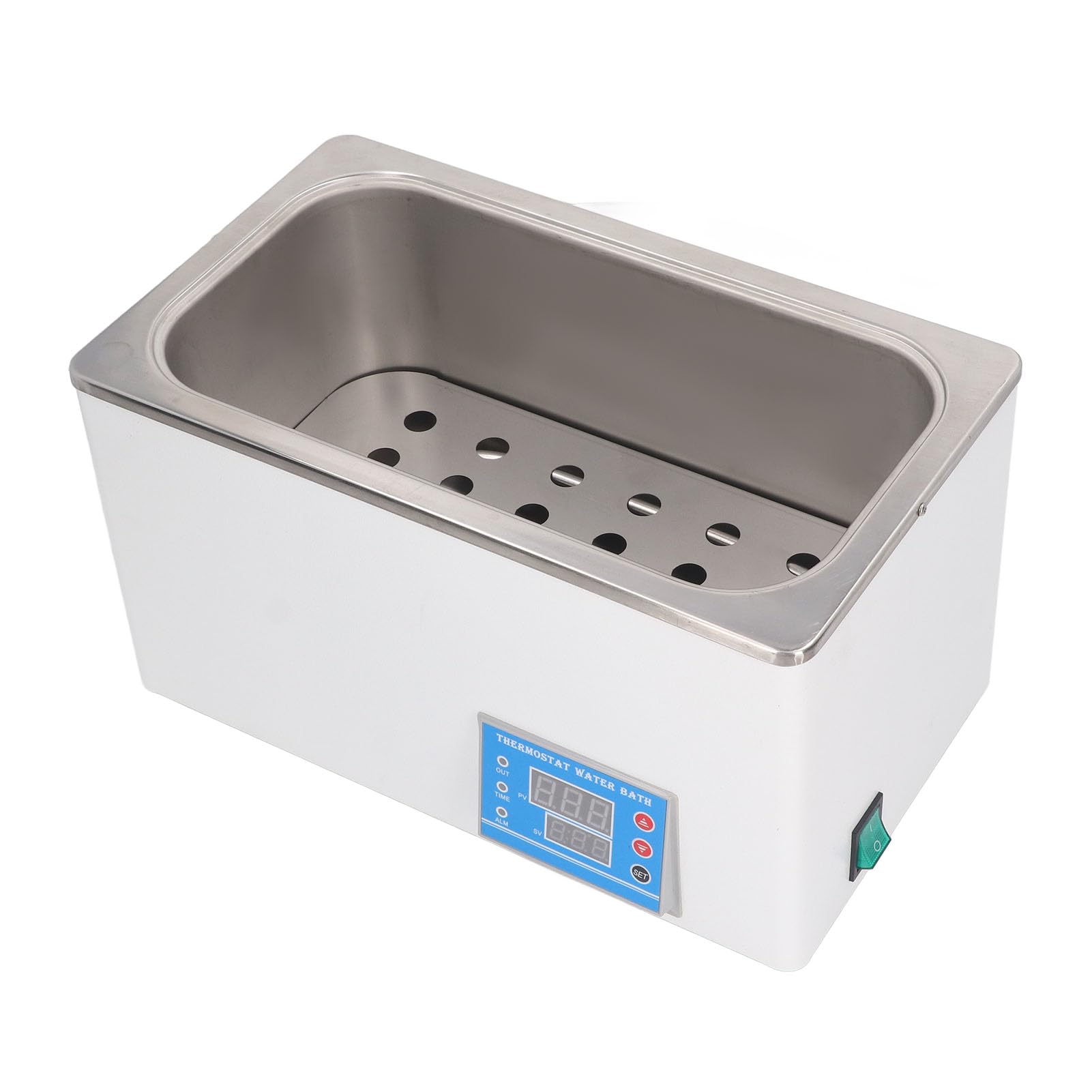 8L Thermostat-Wasserbadheizung, Digitale Labor-Thermostat-Wasserbäder mit Wählbaren Öffnungen für die Lebensmittelerwärmung Im Labor, Chemisch-biologische (EU-Stecker 220 V)