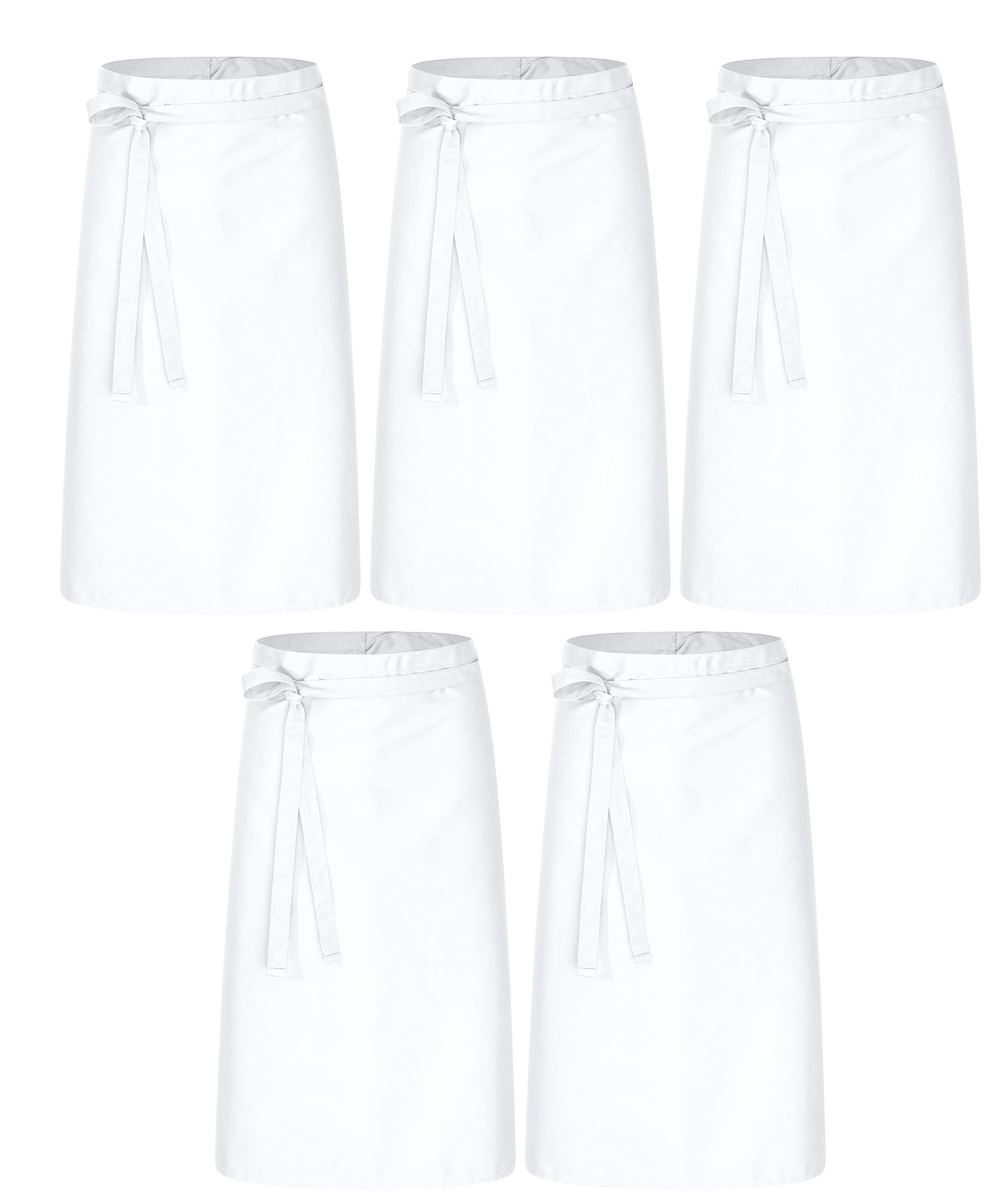 DESERMO Basic Tablier pour femme et homme 80cmx100cm | Superbe tablier pour homme et femme | Mélange innovant de coton & polyester | Poids:190 g/m² | 35 % coton 65 % polyester | Blanc