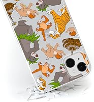 Vista 4 de ERT GROUP Funda para Apple iPhone 14 Plus, original y oficial, diseño de libro de selva 003 de Disney, adaptado de manera óptima a