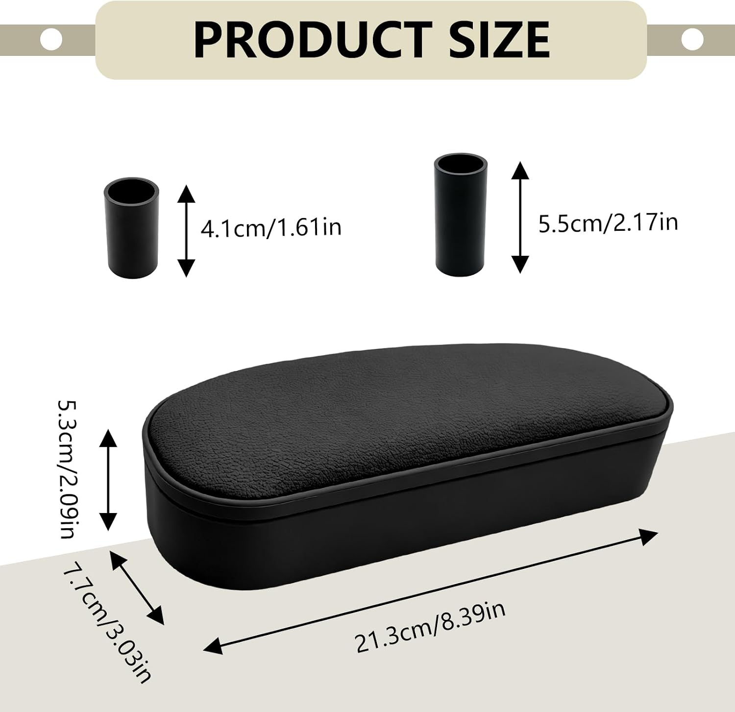 Car Door Armrest Pad, Adjustable Leather Elbow Rest with Storage Box, Soft Comfort Side Door Armrest Pillow, Relieve Arm Fatigue, Universal Auto Accessories for Car Truck SUV RV