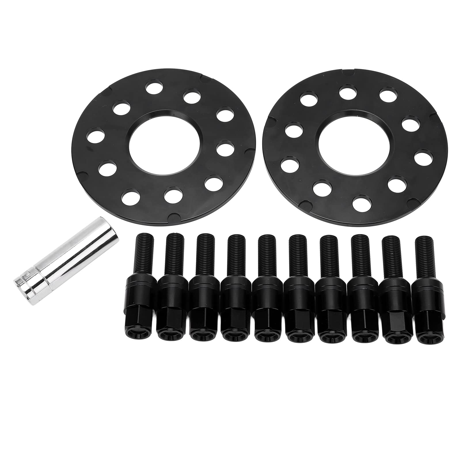 Domary Hub Centric Dystans Koła 5mm 2 szt. 5x112 Otwór Piasty Adapter Koła na Lata 1997-2008 T Reg 1999-2011 z 10 śrubami Kulowymi i Narzędziem Instalatora