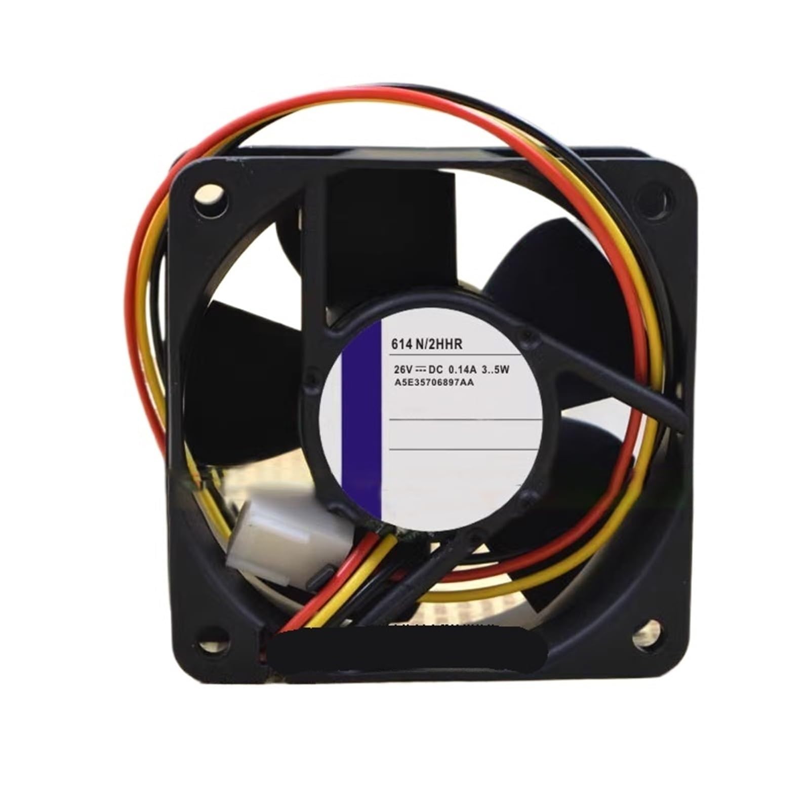 YLPWKMVZ Resistance fan 26V 0.14A 3.5W quipment fan 60X60X25MM 614N/2HHR(614N2HHR 2-wire D32P)