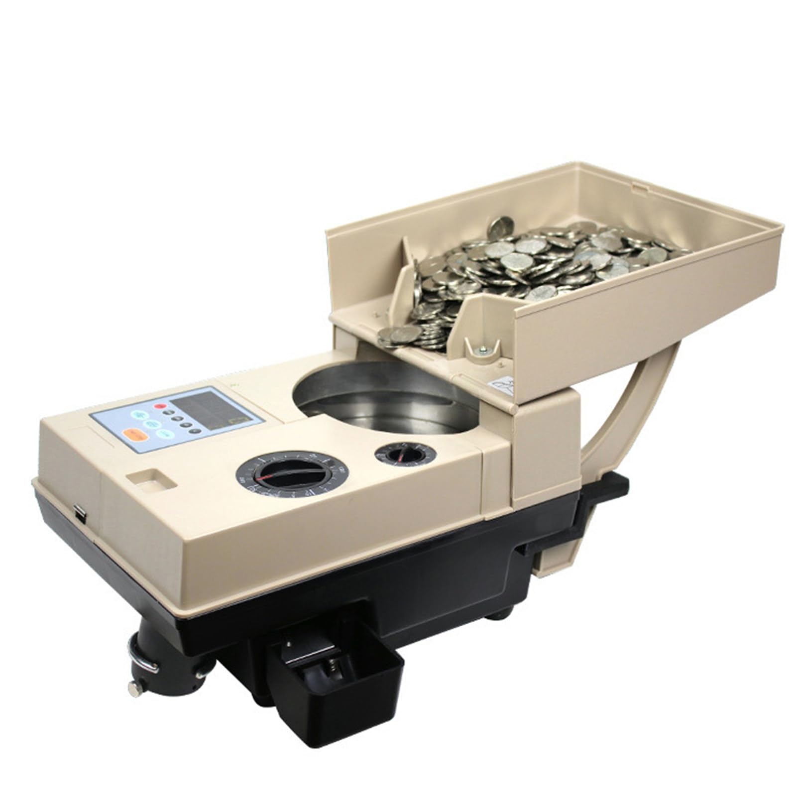 Counter e Strere di Monete Automatiche - velocità di conteggio 1200 Monete/Minuto, Adatto per Il conteggio Sfuso in Negozi, Banche