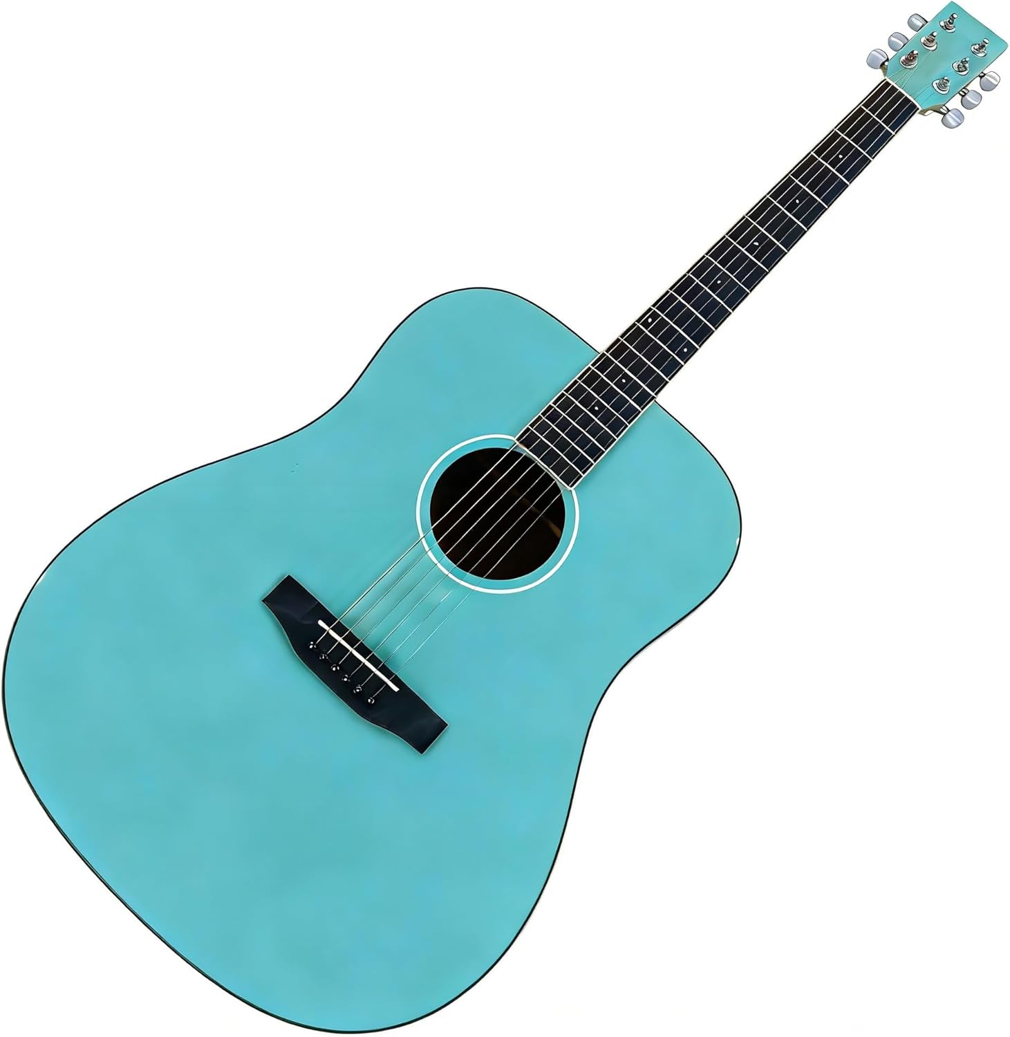Acoustic Guitar, Turquoise Blue, Full Size Dreadnought, 6-String