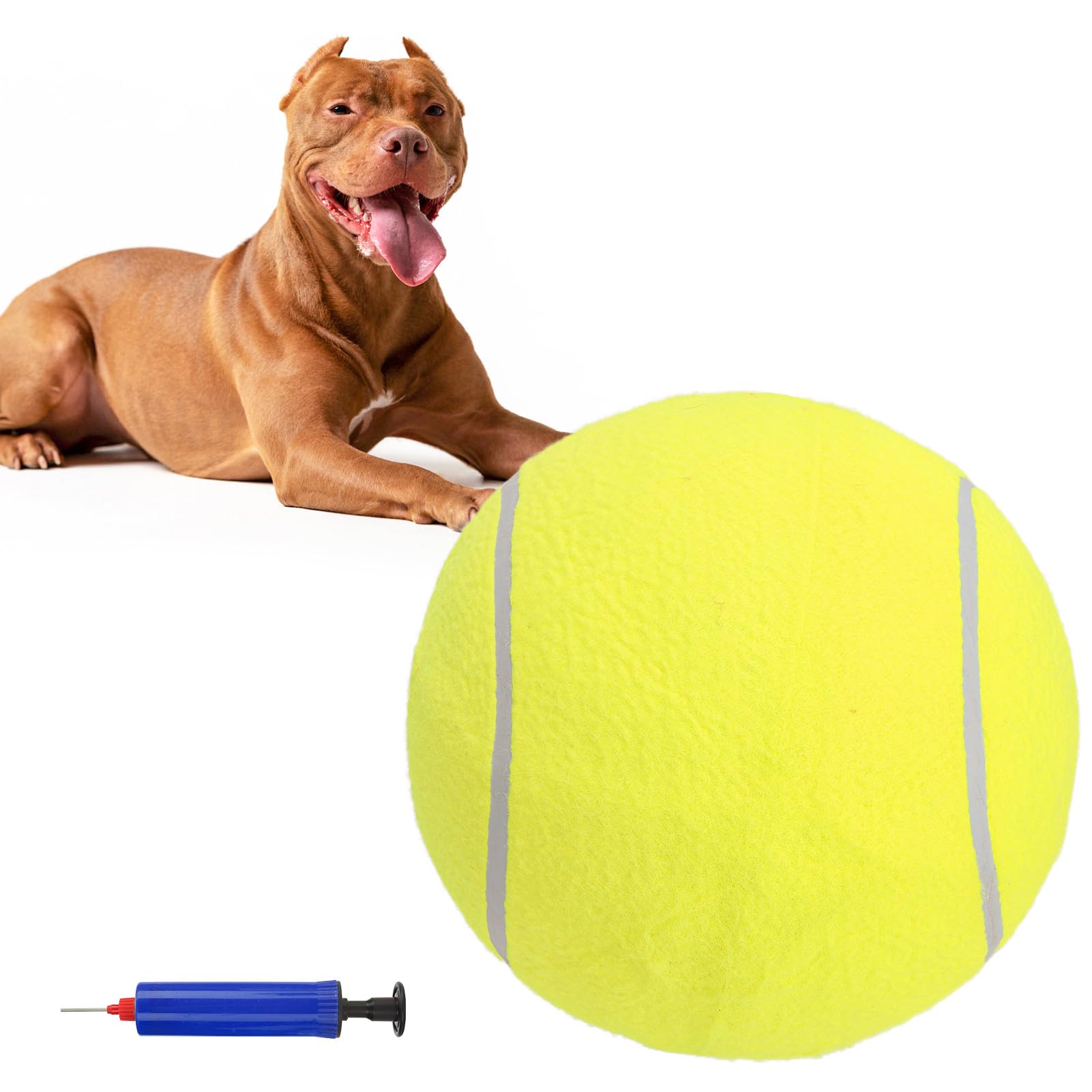 SCENEREAL Large Tennis Ball for Dogs, 9.5" Inflatable Dog Ball for Large Medium Sized Dog, Halloween Dog Toys Birthday Gift, Funny Interactive Puppies