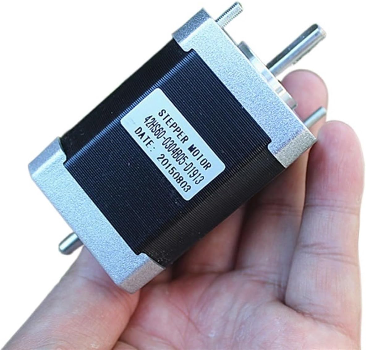MOBYAT 42MM 1.8 Degree Stepper Motor 2-Phase 4-Wire Lengthened Stepping Motor Dual Shaft 1Pcs