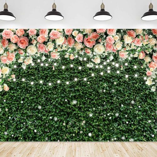 Fondo floral rosa para fotografía 7x5ft Sensfun miniatura 1